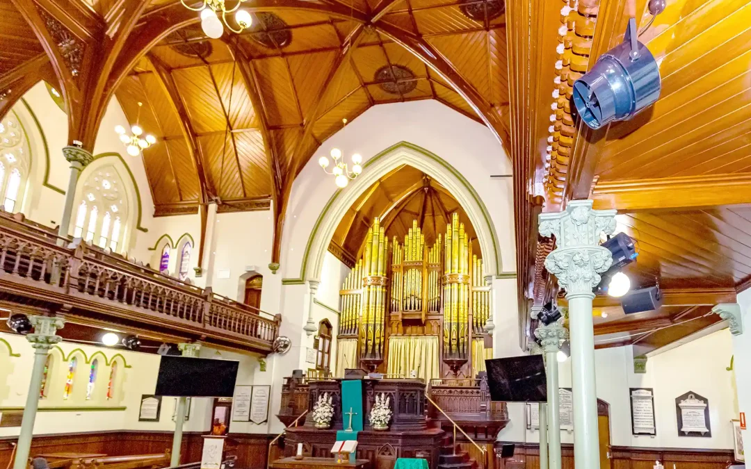 Stylish Church Cooling At Heritage Listed Albert Street Uniting Church
